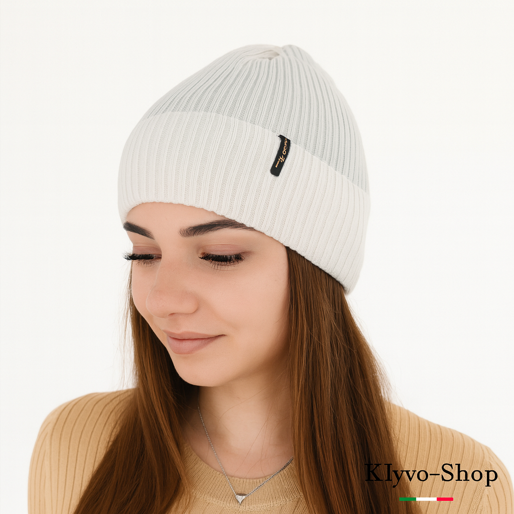 Megan Damen Wintermütze aus extrafeiner Merinowolle, Grau – Elegant und warm