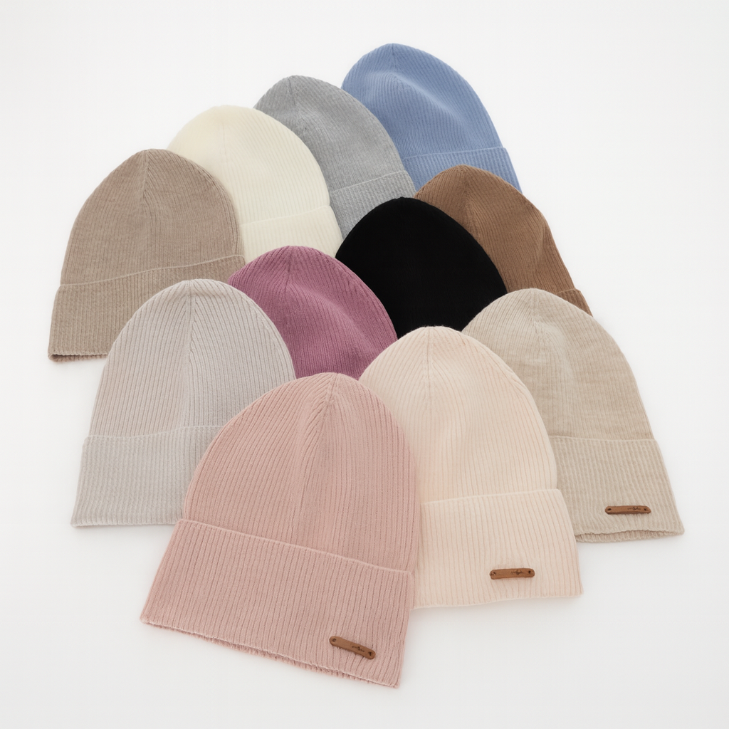 Flerra Damenmütze aus 100% extrafeiner Merinowolle in Beige – Elegant und warm für den Winter