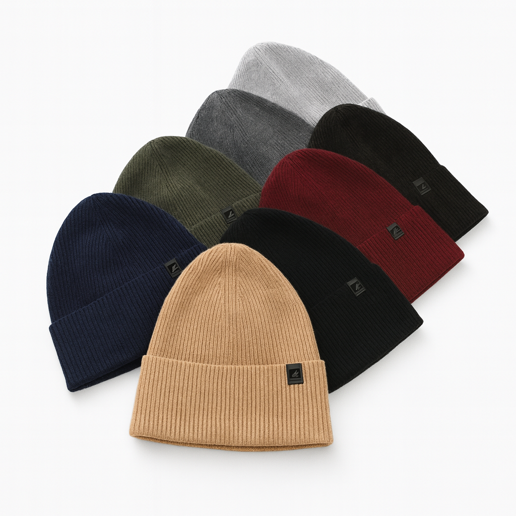 AZURITY - Berretto Uomo Invernale, 90% Lana Merino extrafine e 10% Cashmere.