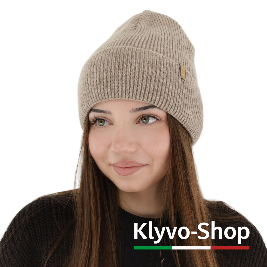 TAHOE- Berretto Donna Invernale in Lana – Maglia a Coste, Caldo ed Elegante