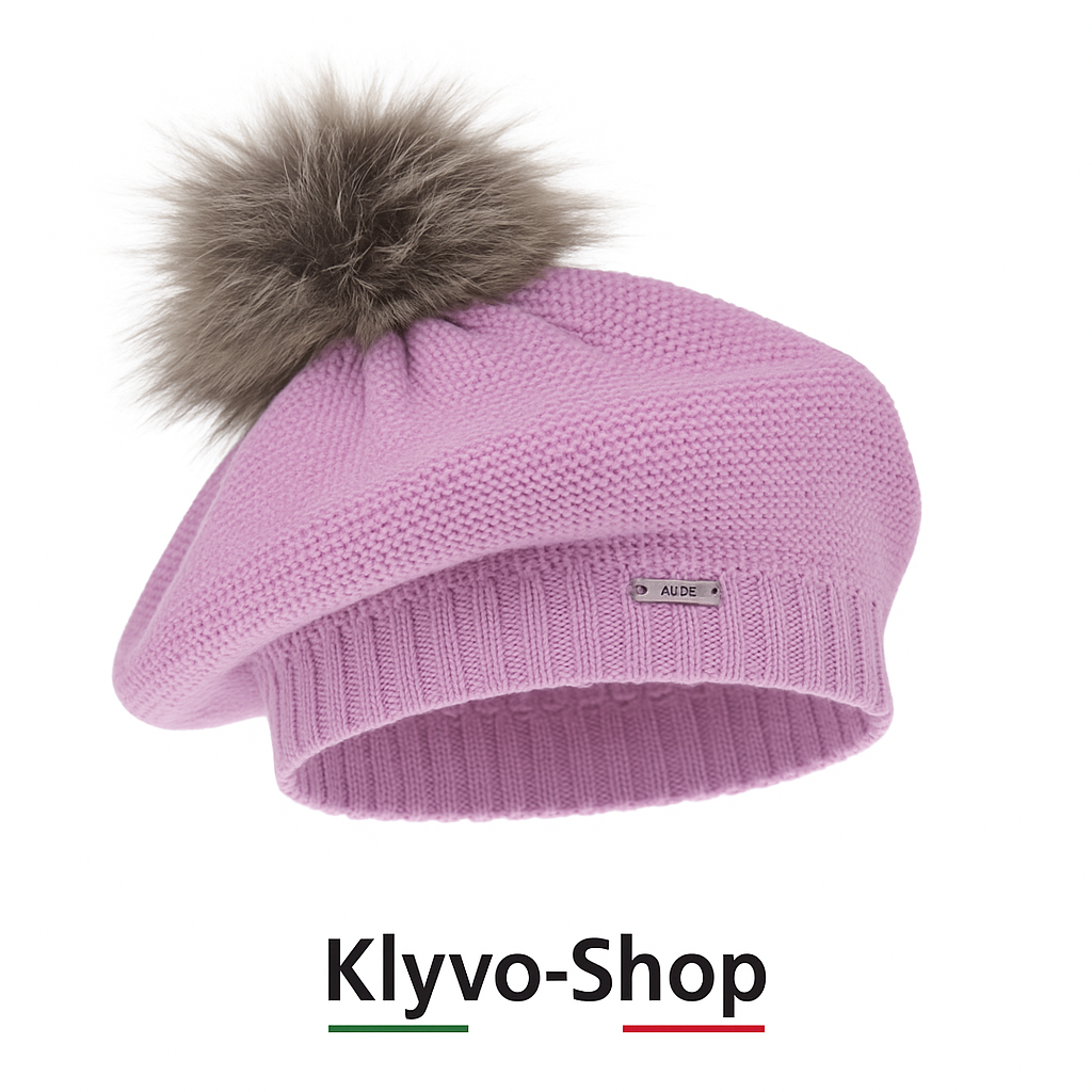 BONNIE - Wintermütze aus Merinowolle für Damen mit Bommel