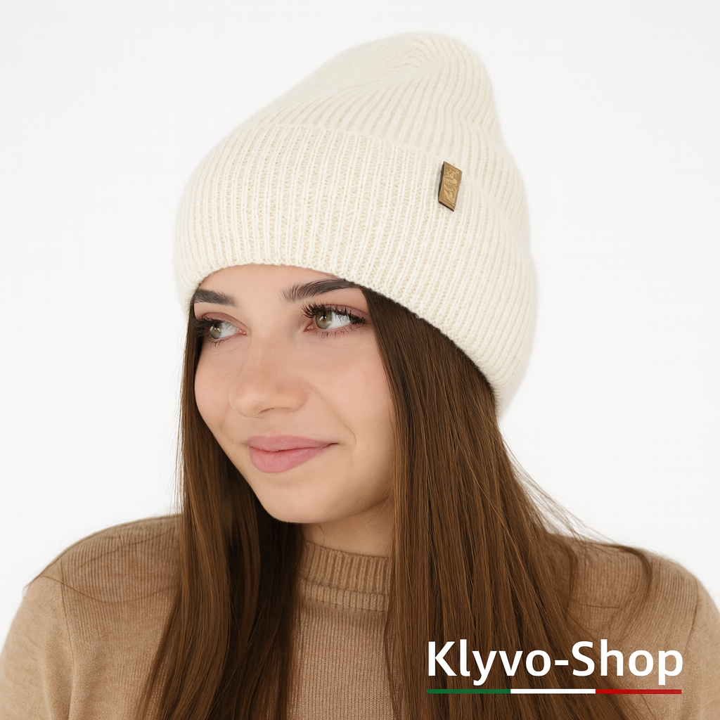 TAHOE- Berretto Donna Invernale in Lana – Maglia a Coste, Caldo ed Elegante