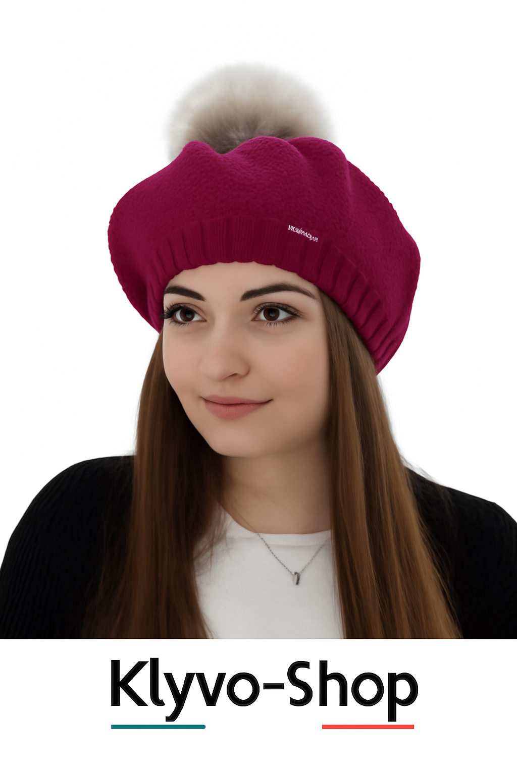 BONNIE - Wintermütze aus Merinowolle für Damen mit Bommel