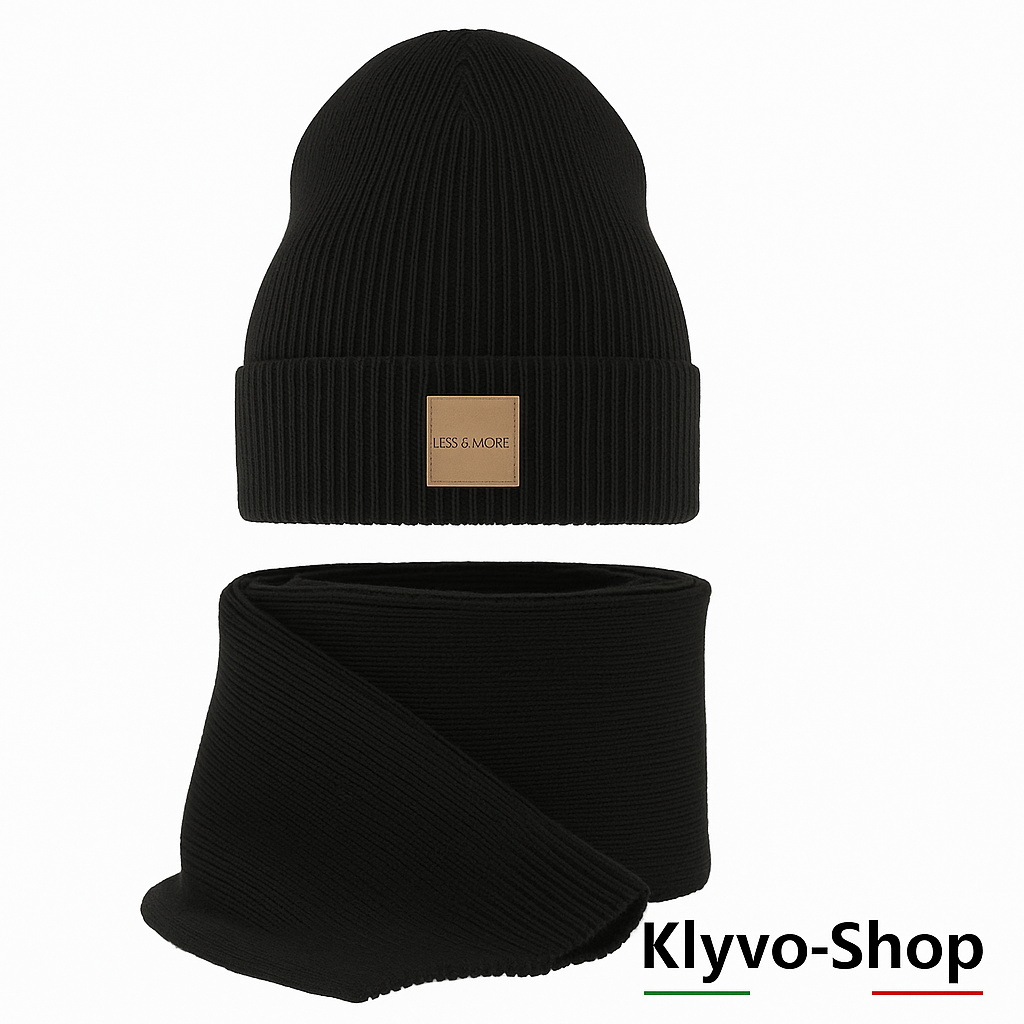 NATHALIE-Set Donna Berretto e Sciarpa – Completo primavera/autunno con berretto leggero e sciarpa 170x25 cm