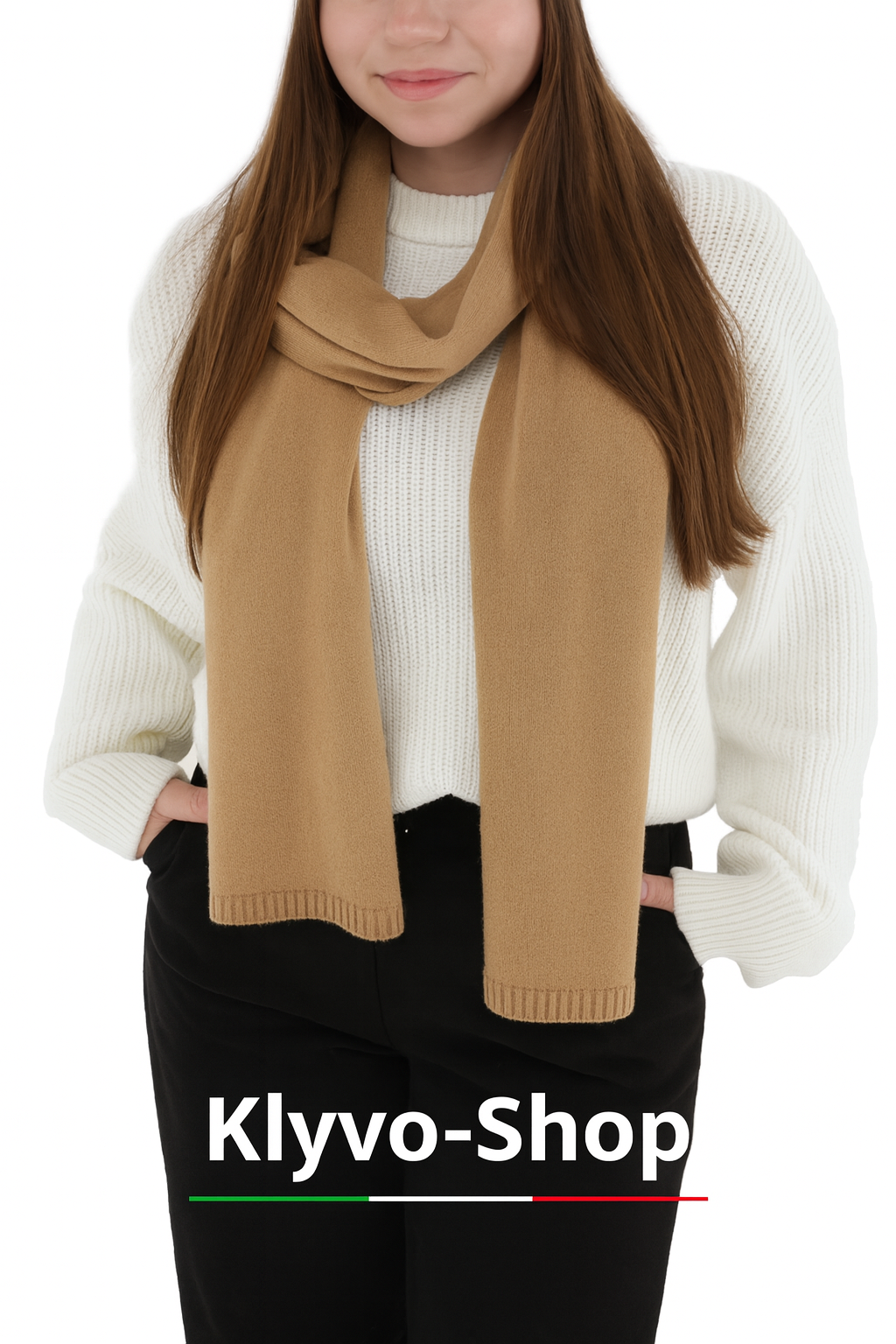 IRENIA - Sciarpa donna  in lana merino e cashmere – Lusso, morbidezza e calore per l’inverno