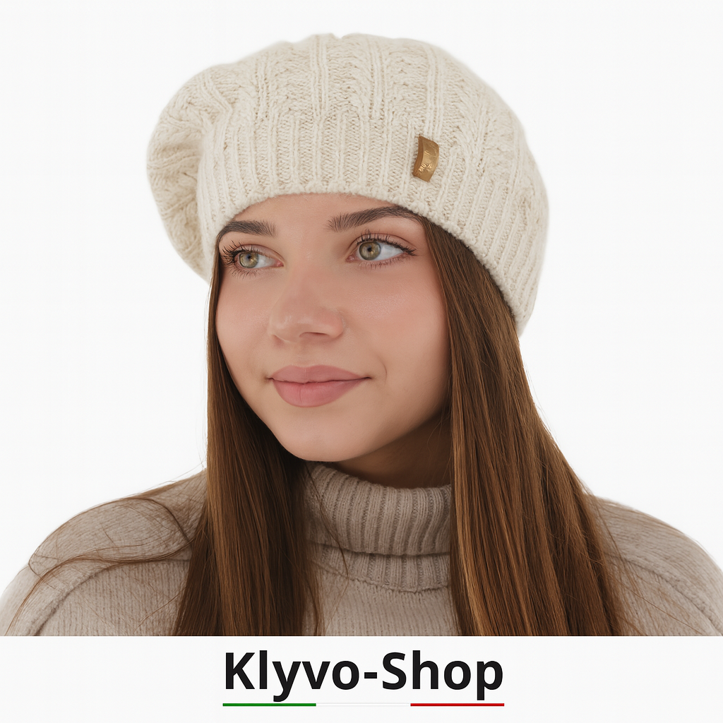 SENJA – Damen-Wintermütze aus Merina-Wollmischung – Elegant, warm, weich