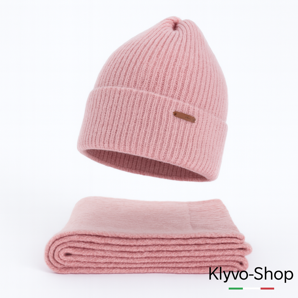 SEALA-Set Inverno Donna – Berretto e sciarpa in maglia morbida, Acrilico misto lana.