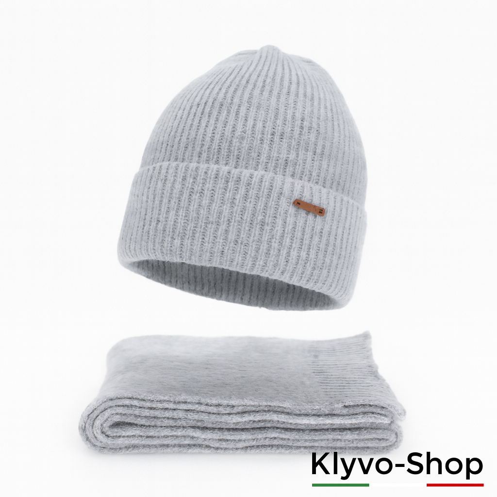 SEALA-Set Inverno Donna – Berretto e sciarpa in maglia morbida, Acrilico misto lana.