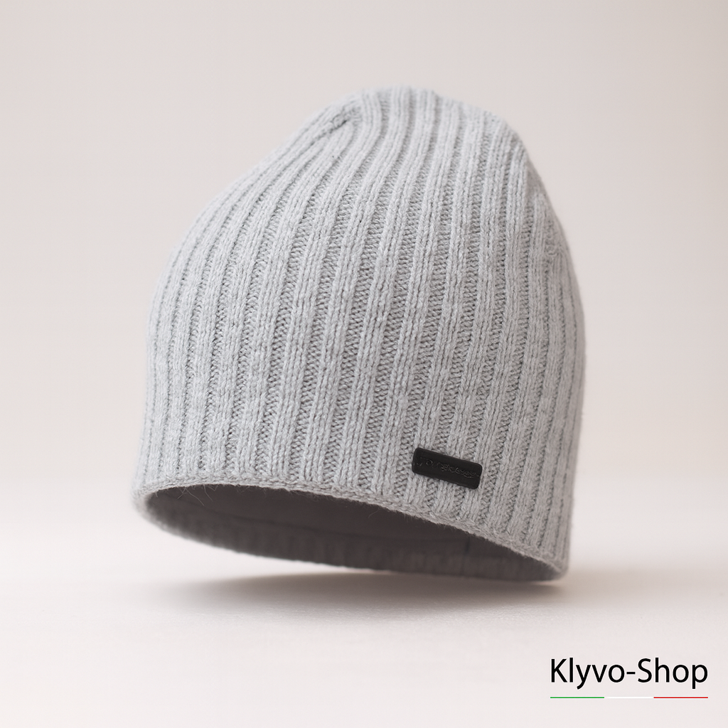 Women's Winter Hat with Merino Wool Insole and Fleece Lining – Elegant Grey