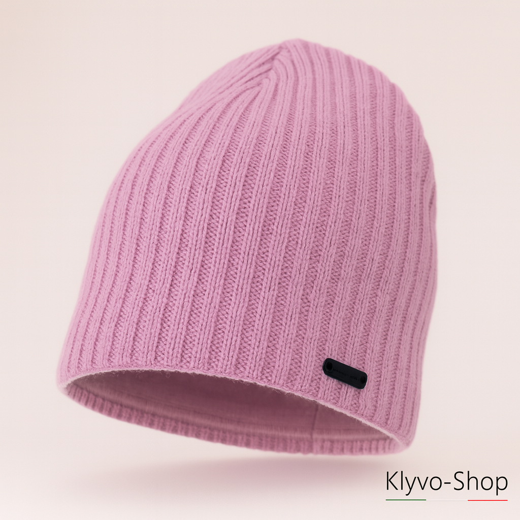 Women's Winter Hat with Merino Wool Insole and Fleece Lining – Elegant Grey