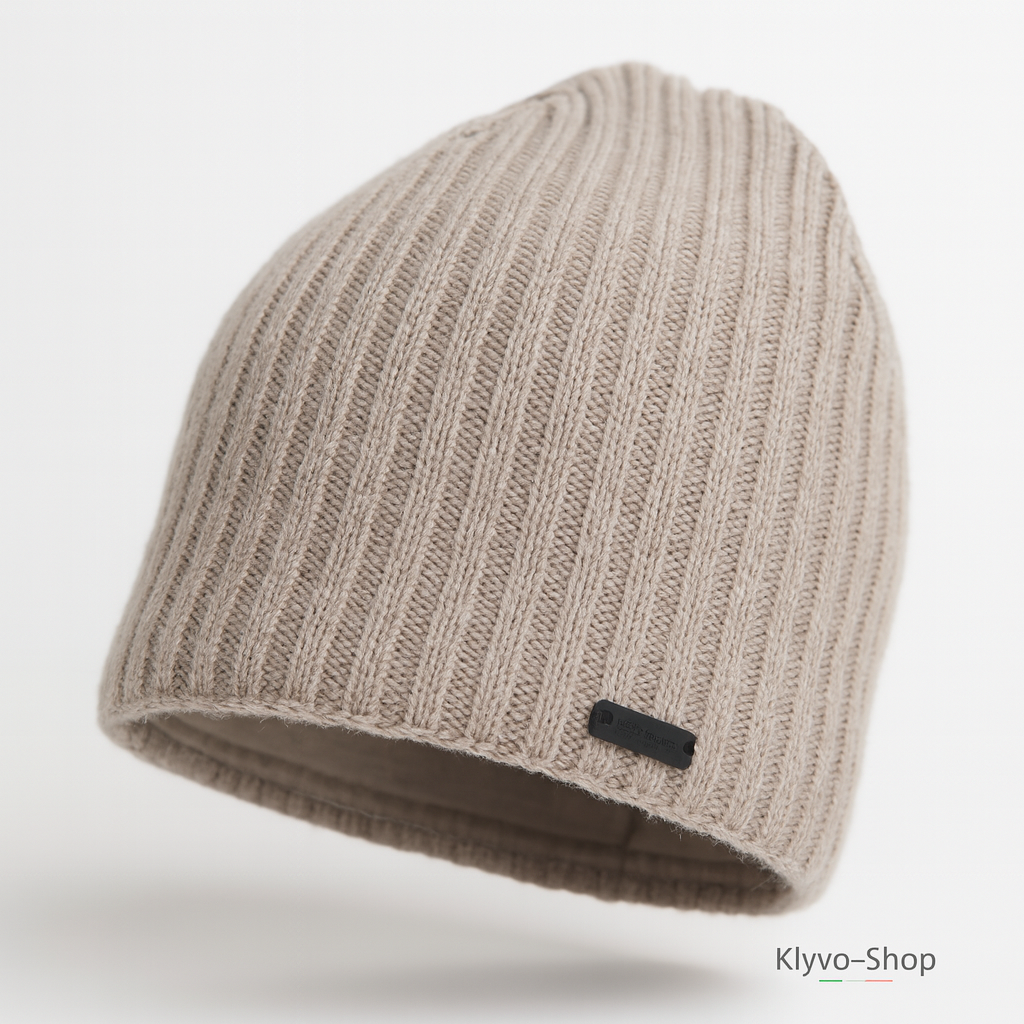 Women's Winter Hat with Merino Wool Insole and Fleece Lining – Elegant Grey