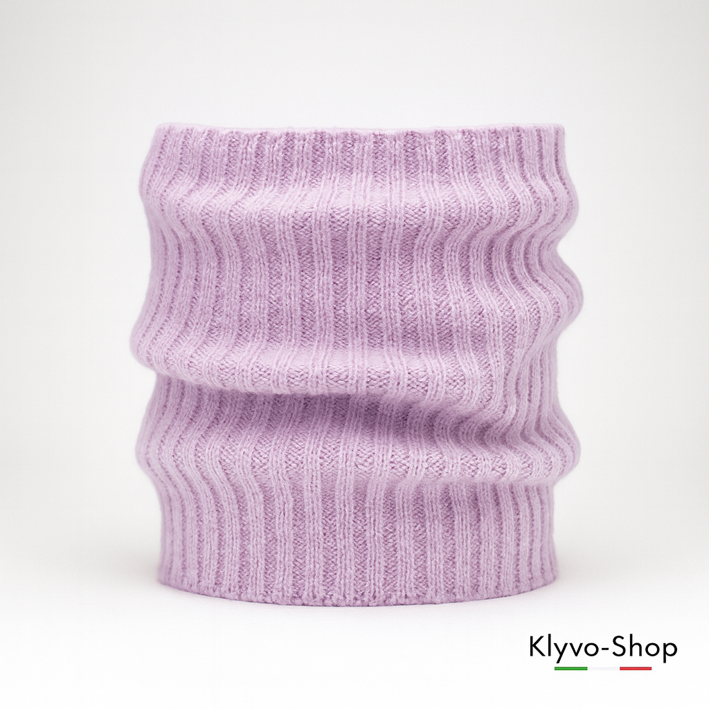 BESTA Donna -Sciarpa ad anello in lana merino – calda, elegante e morbida