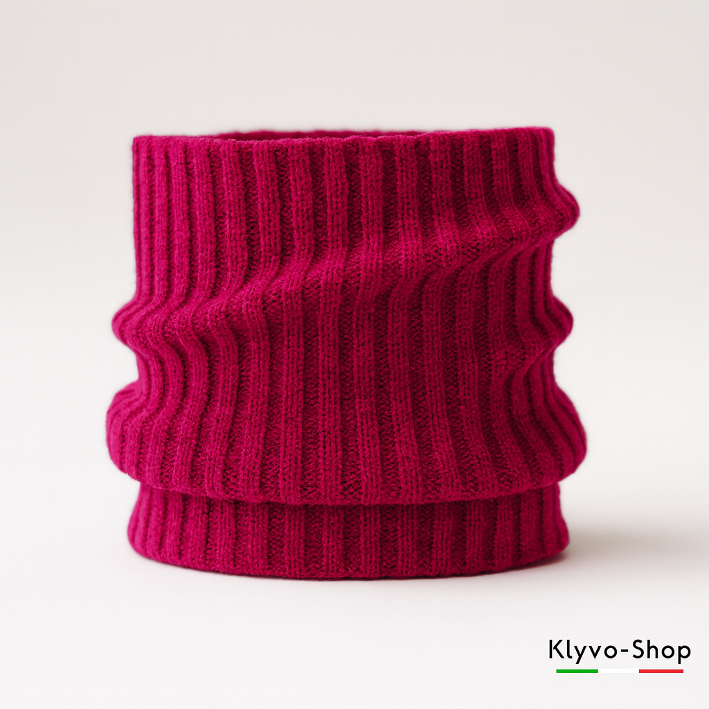 BESTA Donna -Sciarpa ad anello in lana merino – calda, elegante e morbida