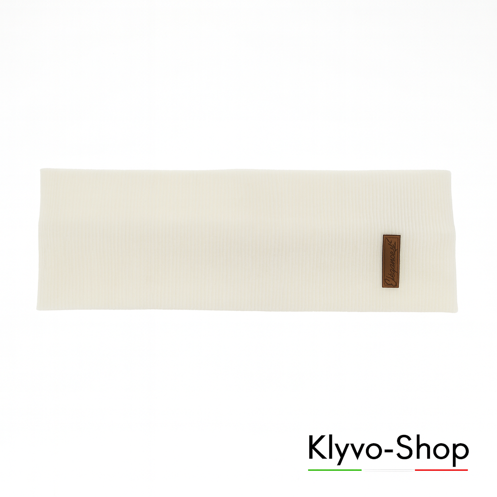 Sharon Women's Headband in Grey Cotton – elegant and comfortable for spring and autumn.