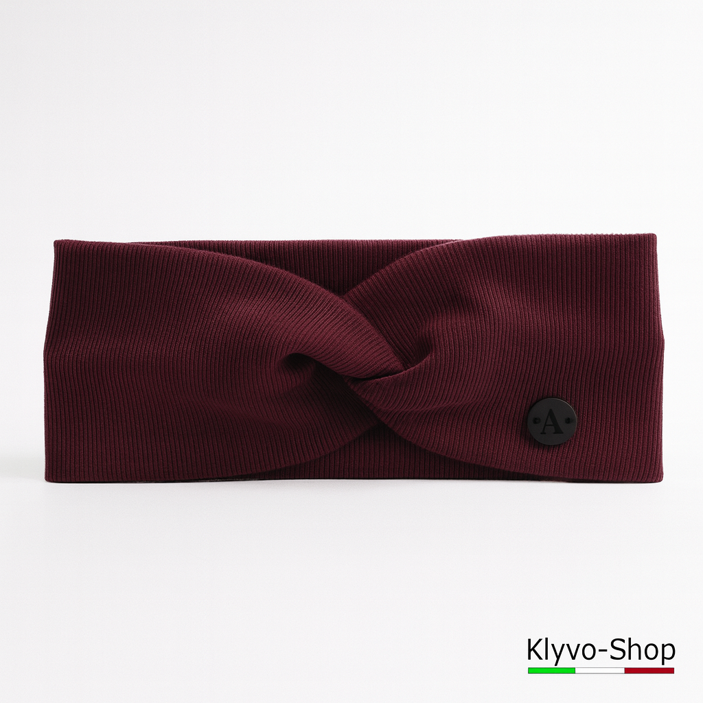 Women's Auri Headband in beige cotton – elastic, lightweight and spring-like.