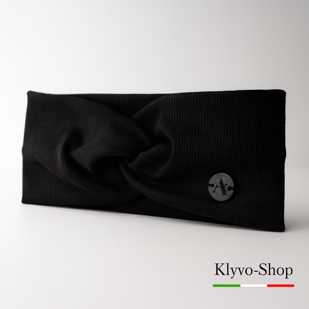 Women's Auri Headband in beige cotton – elastic, lightweight and spring-like.