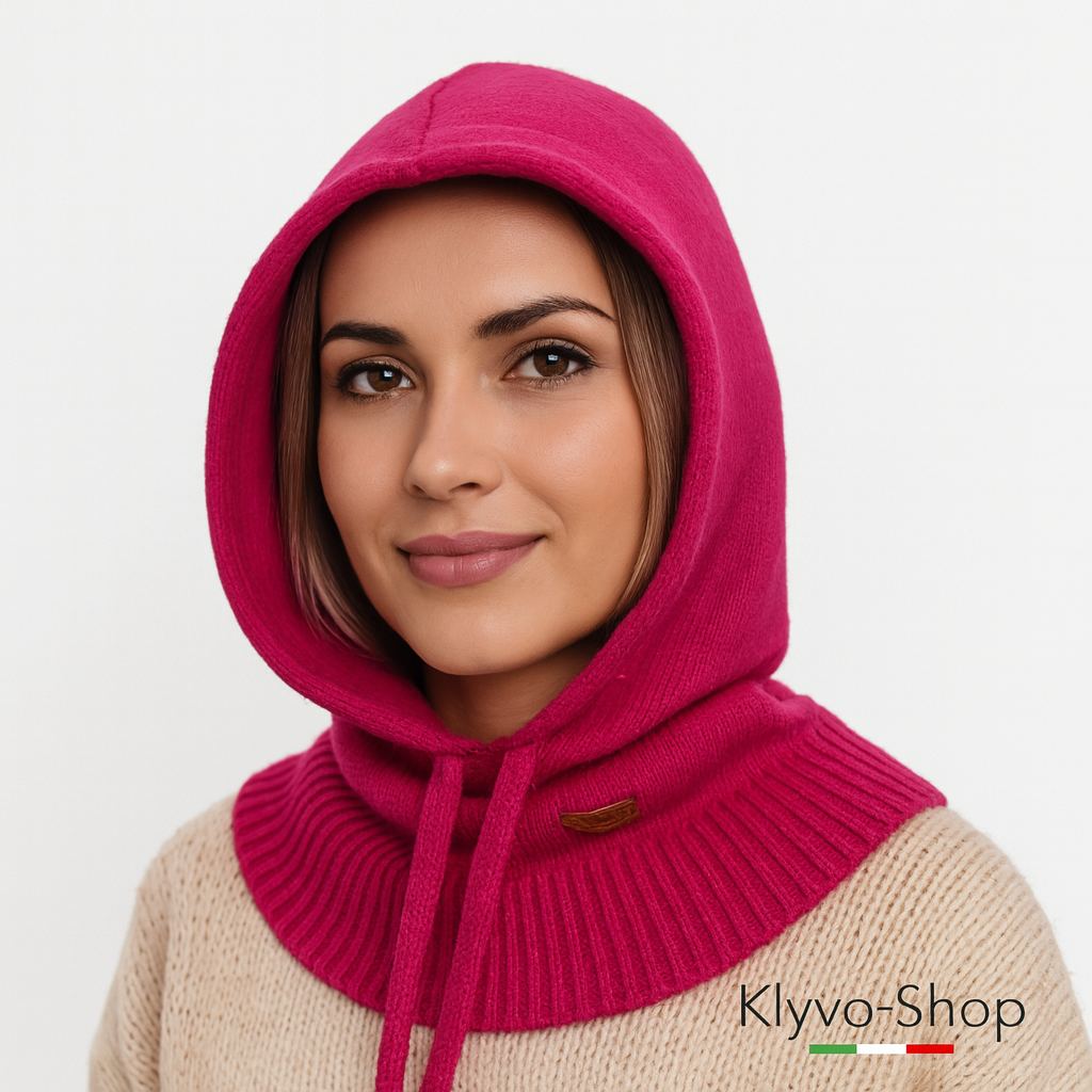 Damen-Sturmhaube aus Merinowolle Elizabeth – Warm, elegant und weich