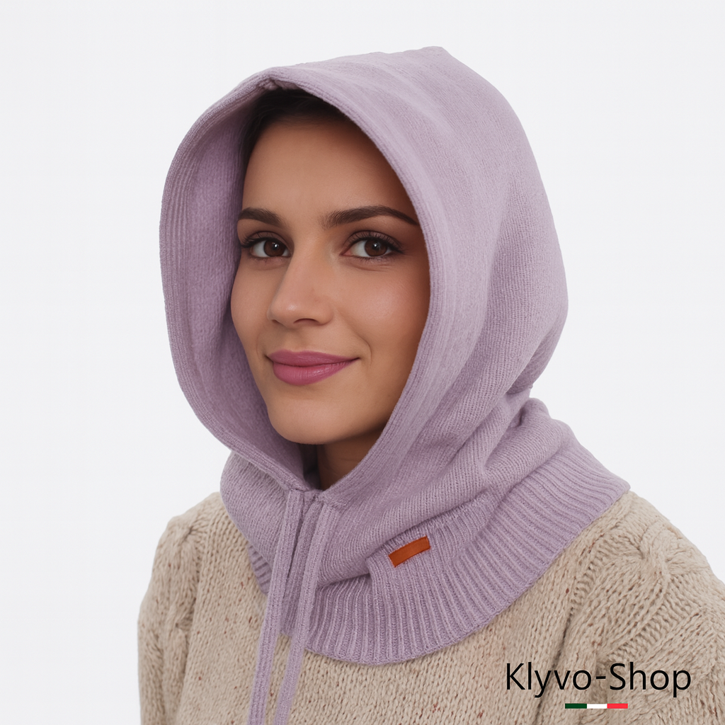 Damen-Sturmhaube aus Merinowolle Elizabeth – Warm, elegant und weich