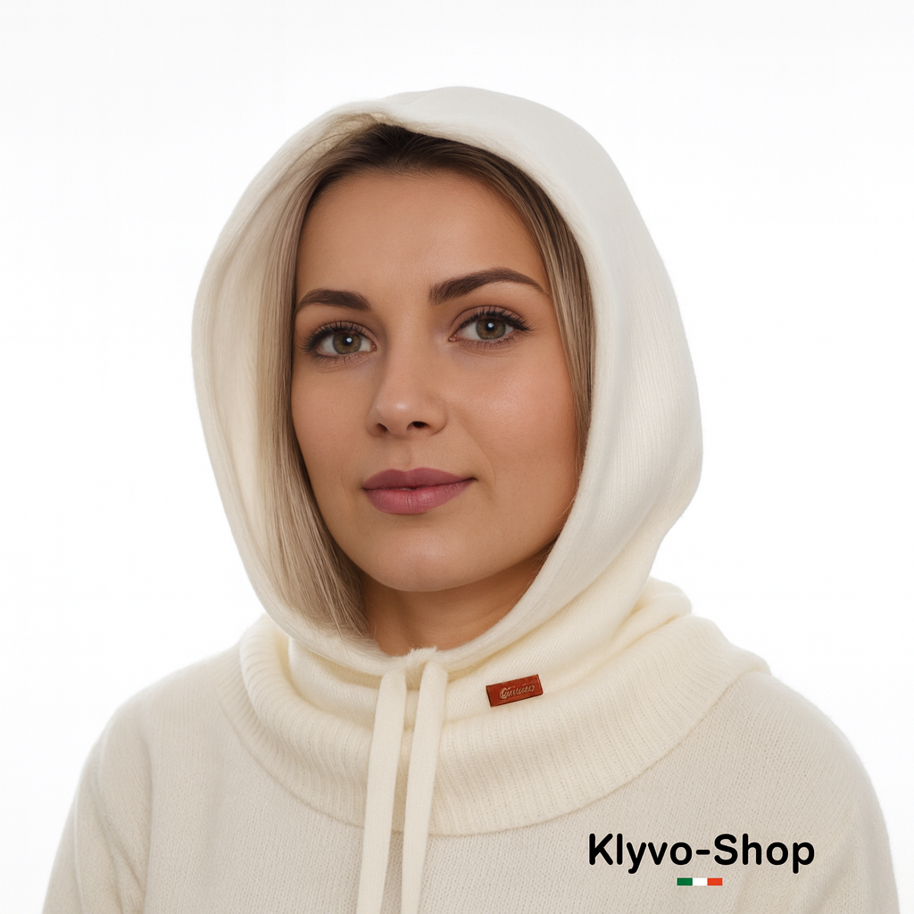 Damen-Sturmhaube aus Merinowolle Elizabeth – Warm, elegant und weich