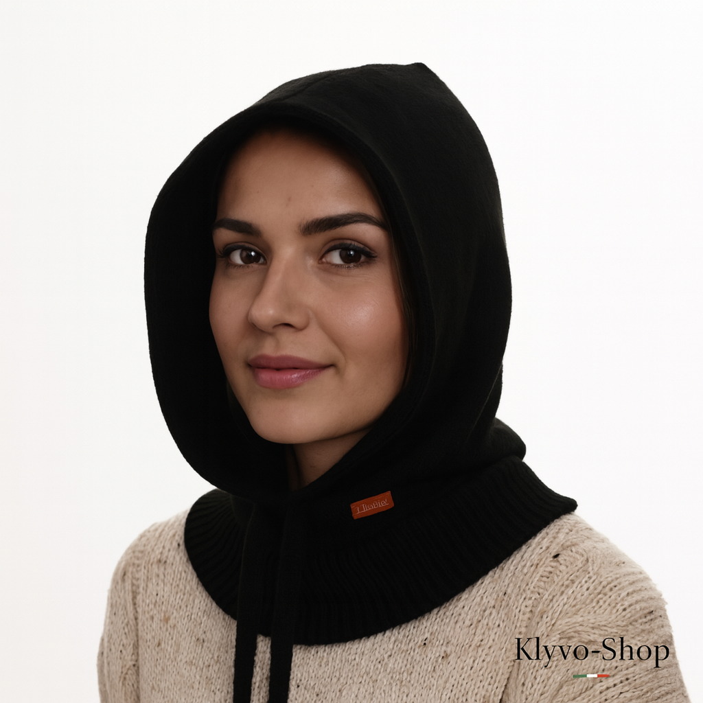 Damen-Sturmhaube aus Merinowolle Elizabeth – Warm, elegant und weich