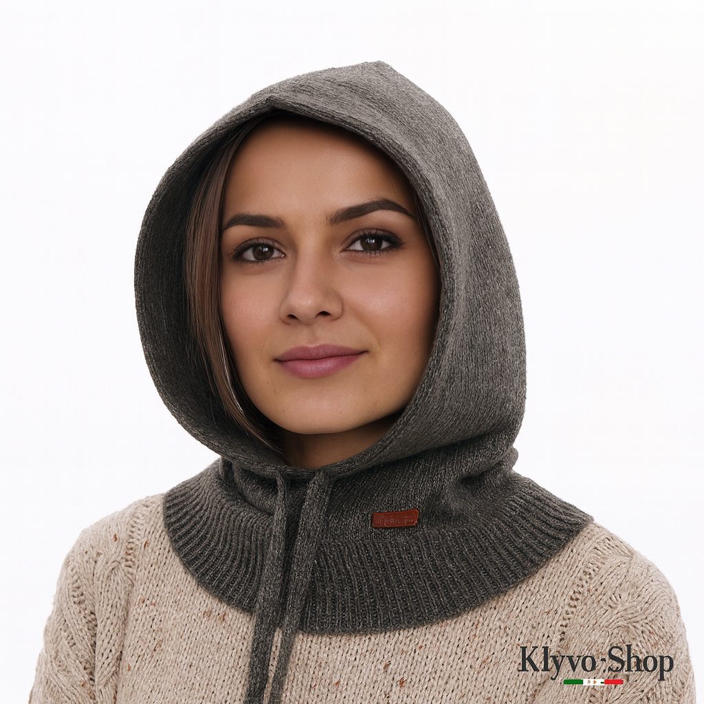 Damen-Sturmhaube aus Merinowolle Elizabeth – Warm, elegant und weich