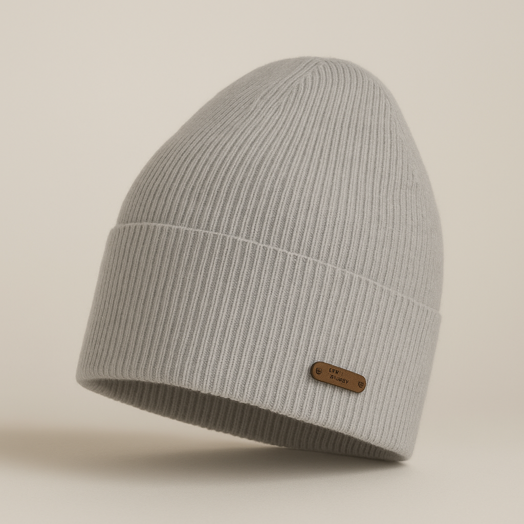 Flerra Damenmütze aus 100% extrafeiner Merinowolle in Beige – Elegant und warm für den Winter