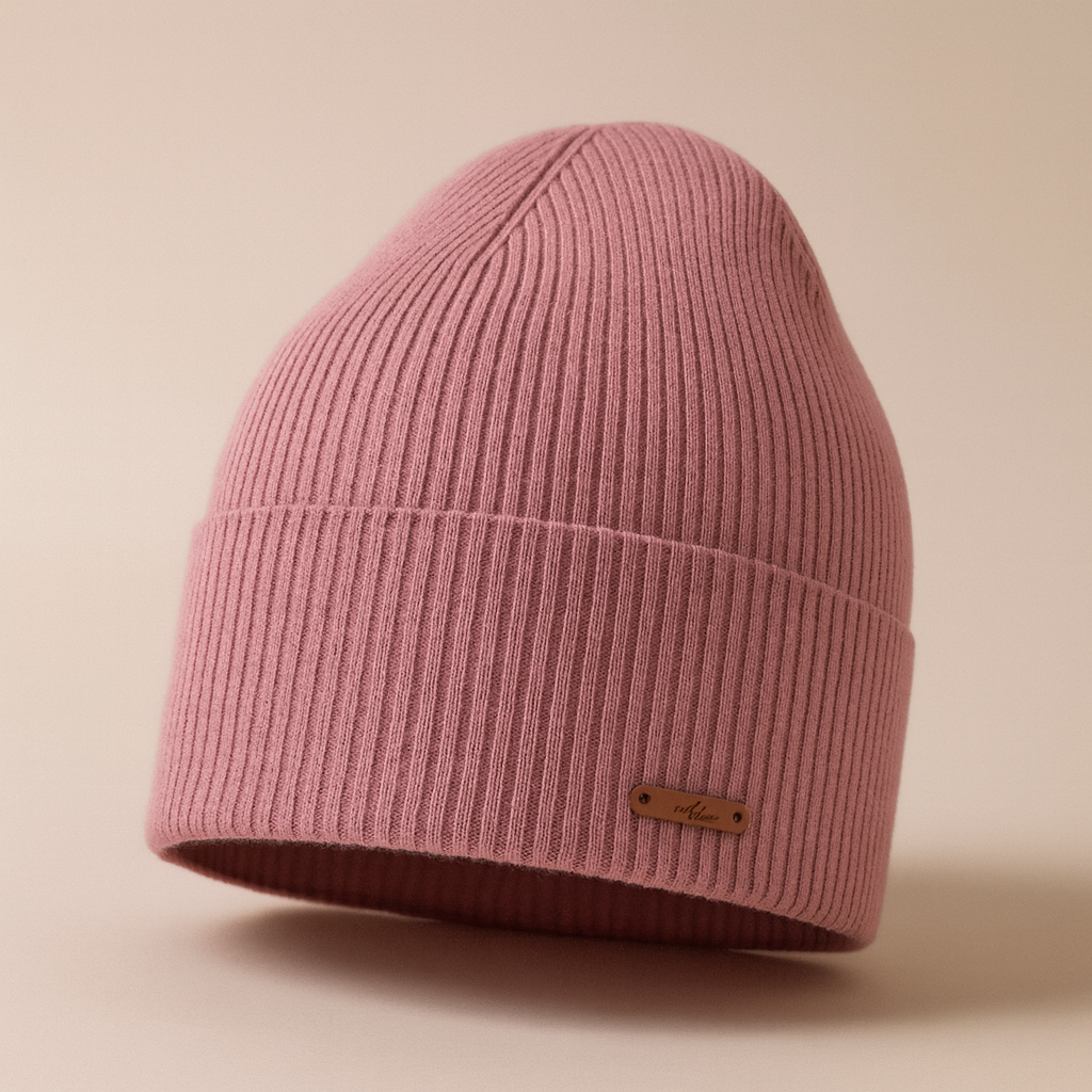 Flerra Damenmütze aus 100% extrafeiner Merinowolle in Beige – Elegant und warm für den Winter