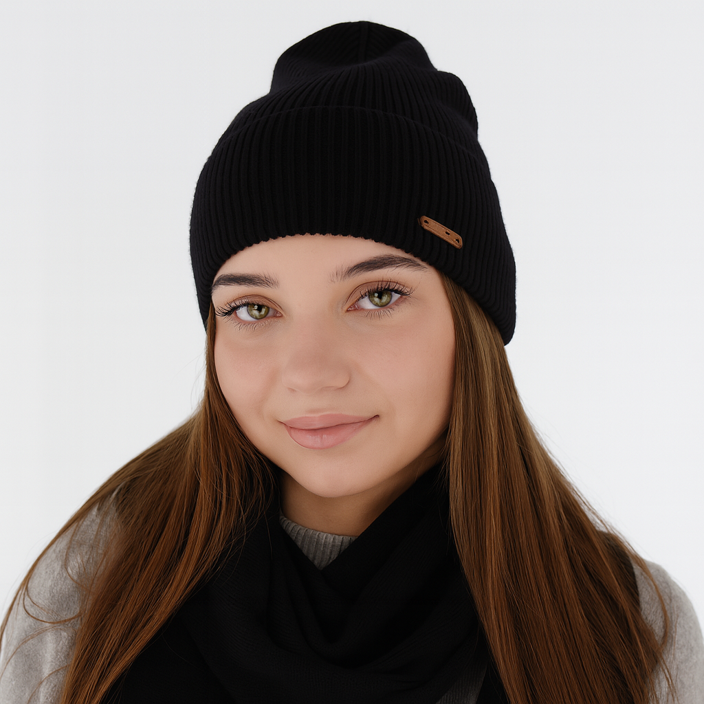 Flerra Damenmütze aus 100% extrafeiner Merinowolle in Beige – Elegant und warm für den Winter