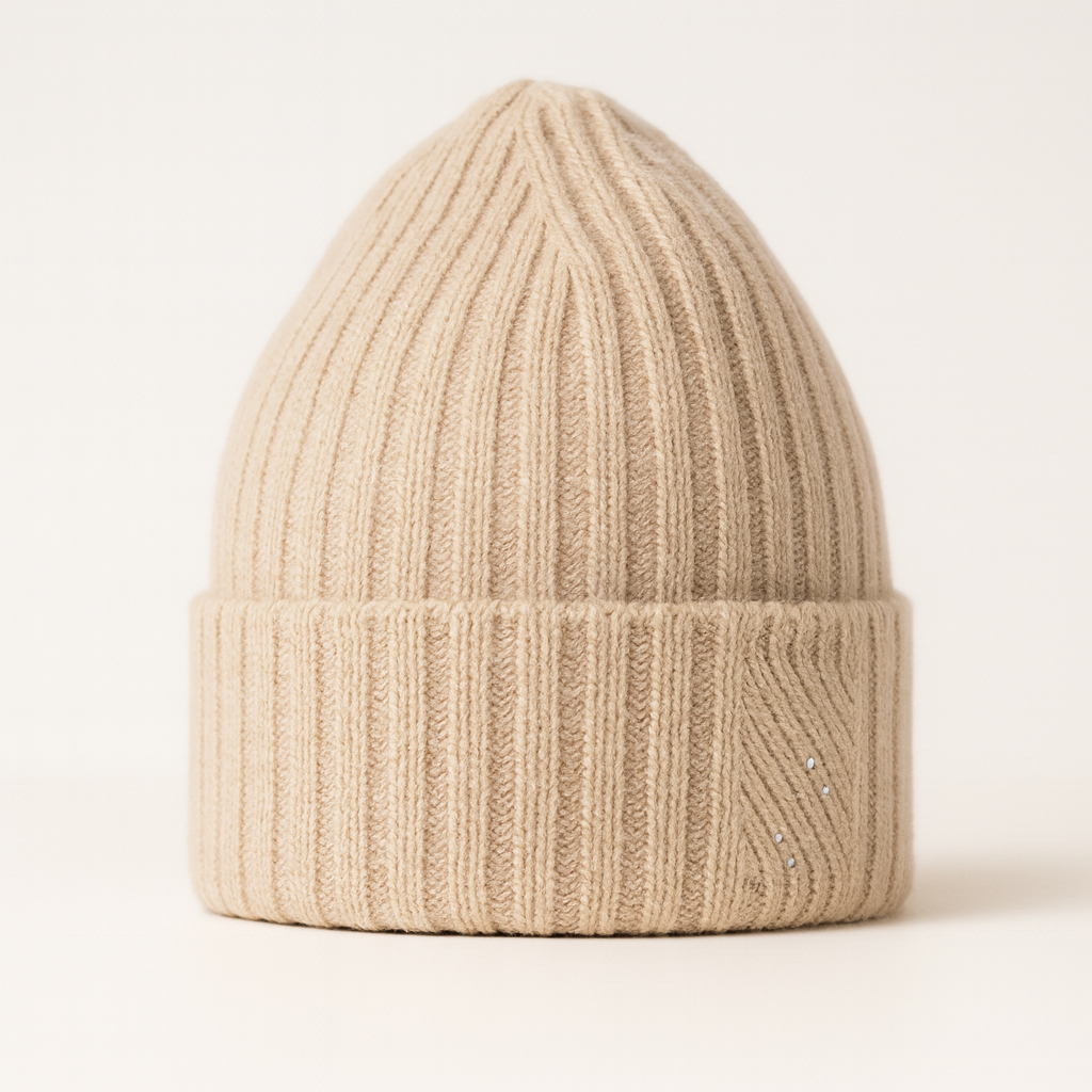 Ariga Damenmütze aus 100 % extrafeiner Merinowolle mit Strasssteinen – warm, elegant und wärmeregulierend für den Winter.