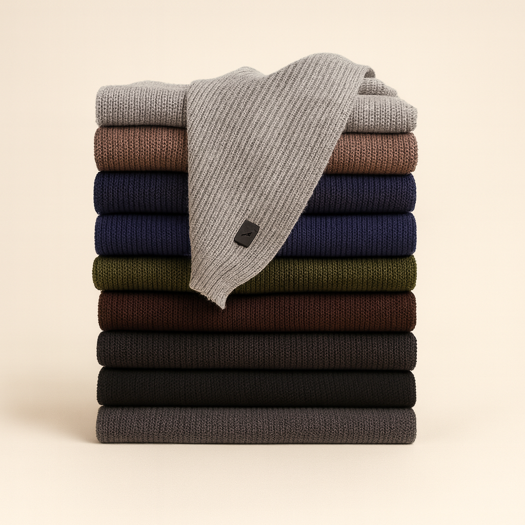 ALGOR - Sciarpa Uomo, 50% Lana Merino 50% acrilico-Invernale.