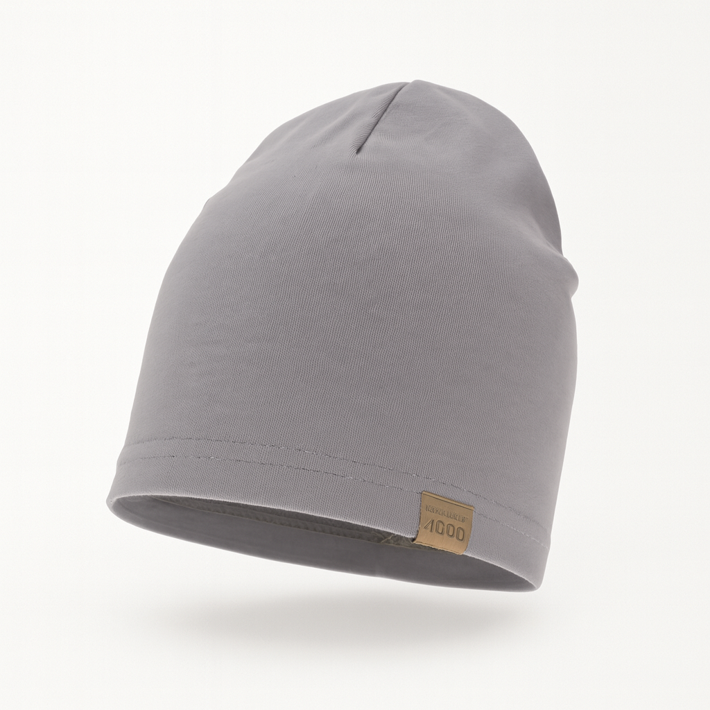 Bremus Men's Cotton Hat – Grey, Stretchy and Breathable (Spring/Autumn)